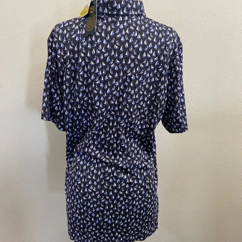 Polo Ralph Lauren Performance Classic Fit Med Sailboat Print Polo Shirt Mens NEW